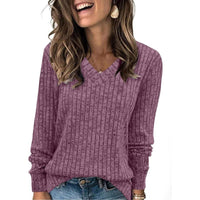 Willow | Women's Oversized Ribbed V-Neck Long Sleeve Jumper