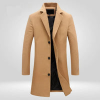 Callum | Men's Single-Breasted Notch Lapel Long Overcoat