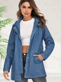Freya | Women's Hooded Zip-Up Longline Rain Jacket