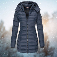 Isla | Women's Hooded Quilted Puffer Longline Coat