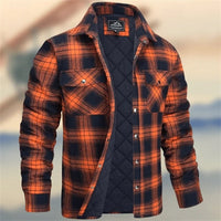 Percival | Men's Quilted Check Button Down Jacket