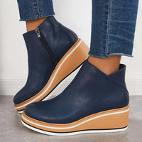Rosalie | Women's Wedge Zip Ankle Boots