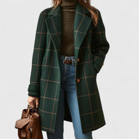 Women's Checked Tailored Longline Coat | Florence