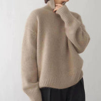 Women's Loose Fit Turtleneck Jumper | Marigold